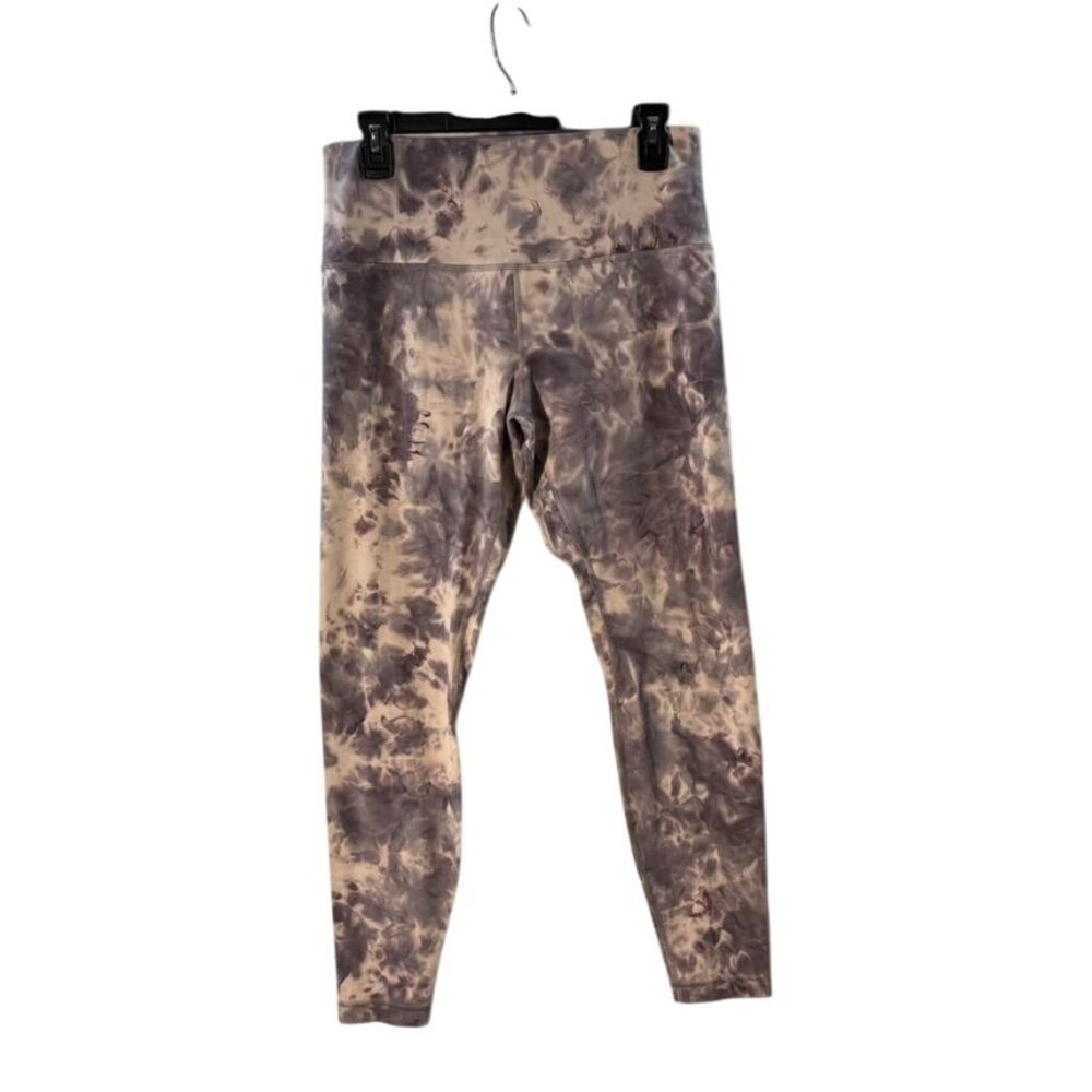 Lululemon Womens High-Waisted Tie-Dye Leggings Size 12 Stretchy Comfort Activewe